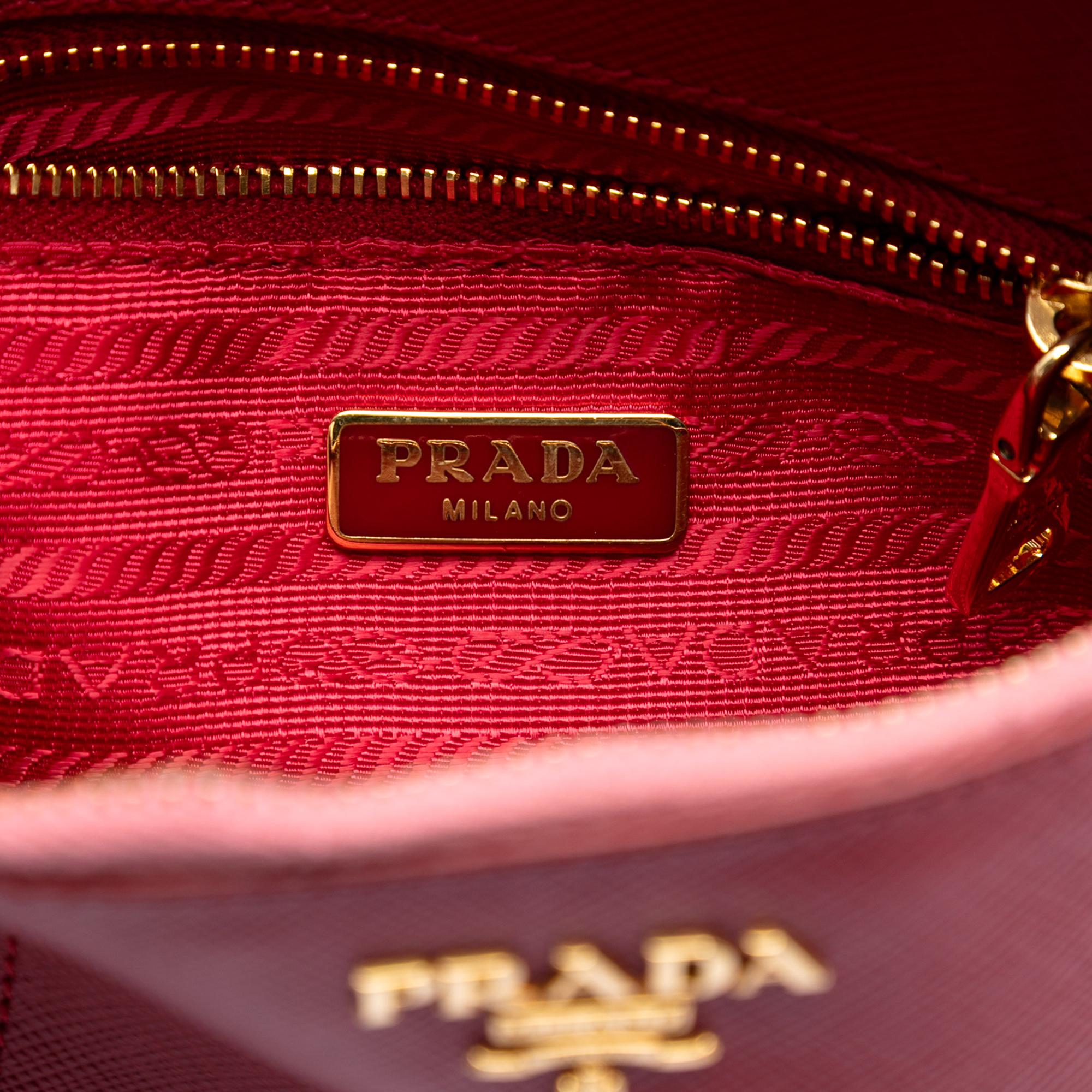 Prada Bicolor Saffiano Cosmetic Pouch