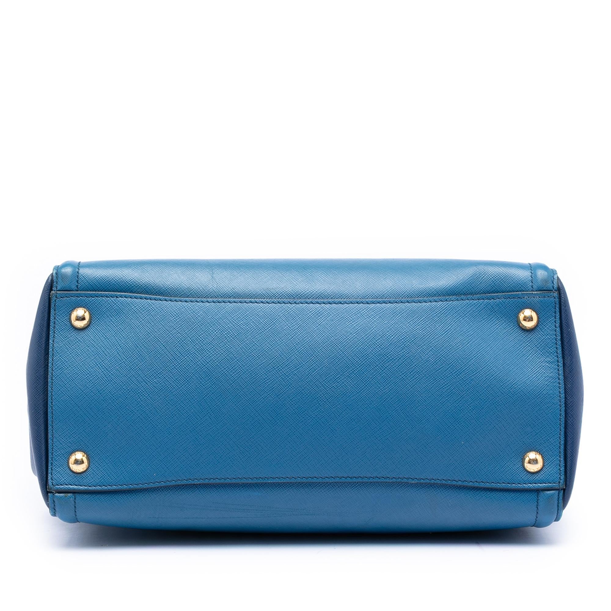 Prada Bicolor Saffiano Lux Galleria Satchel