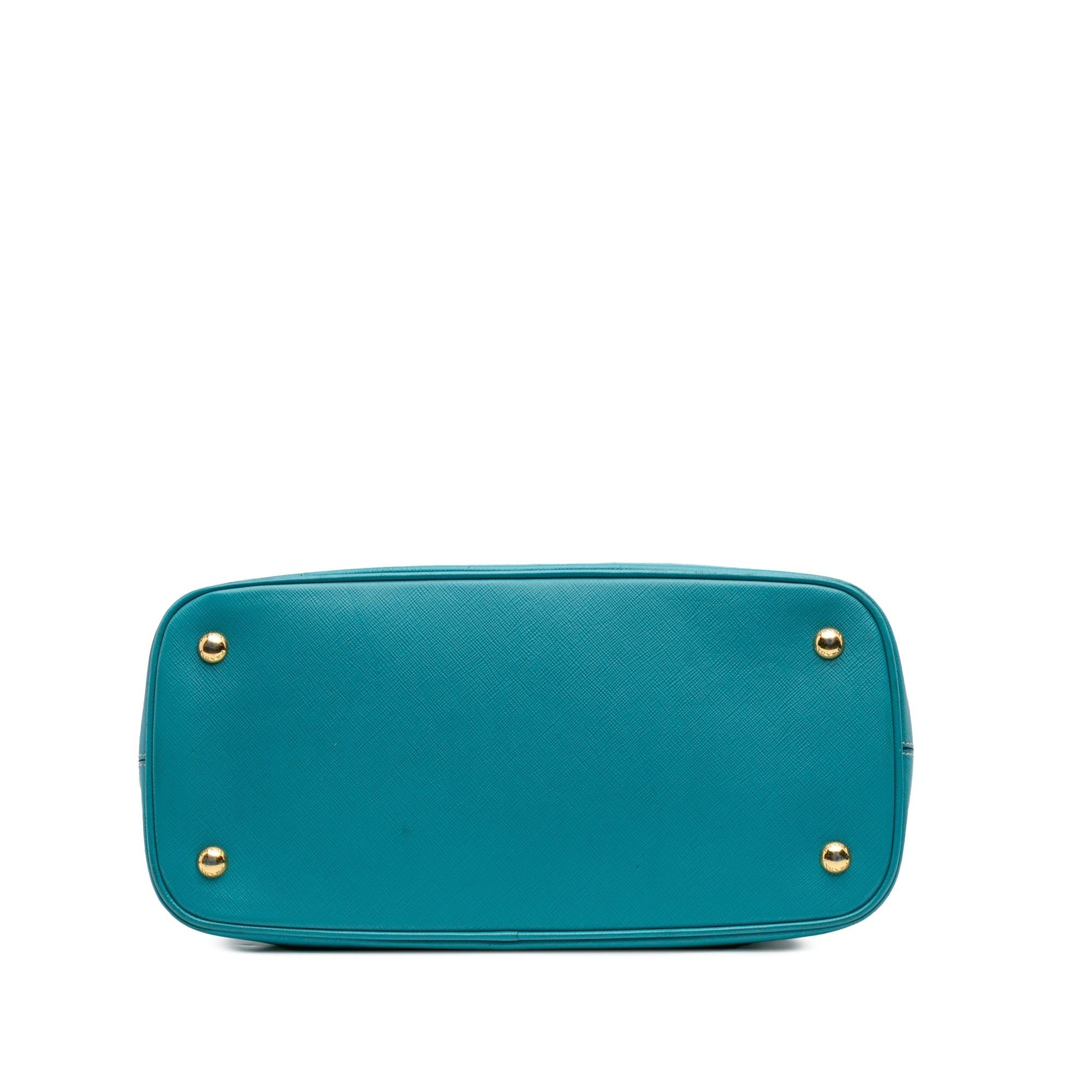 Prada Bicolor Saffiano Lux Promenade Dome Handbag