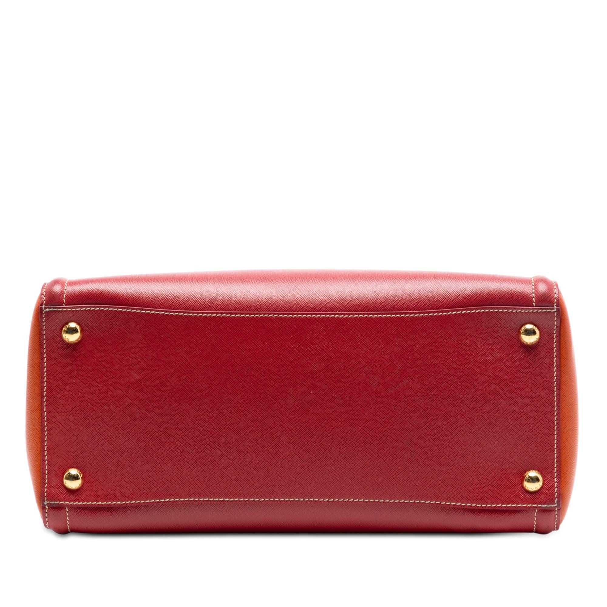 Prada Bicolor Saffiano Lux Satchel
