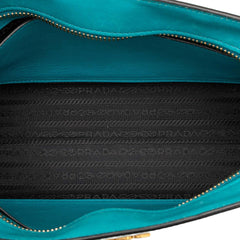 Prada Bicolor Saffiano Vernice Esplanade Crossbody