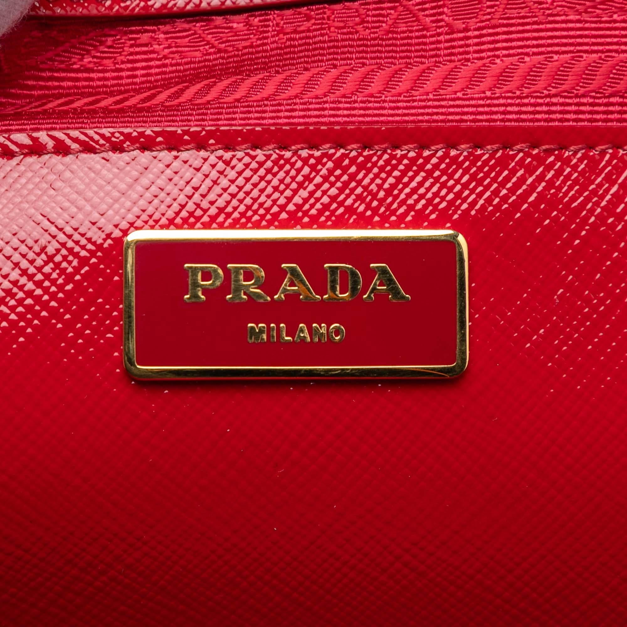 Prada Bicolor Saffiano Vernice Satchel