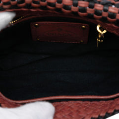 Prada Bicolor Woven Goatskin Madras Crossbody