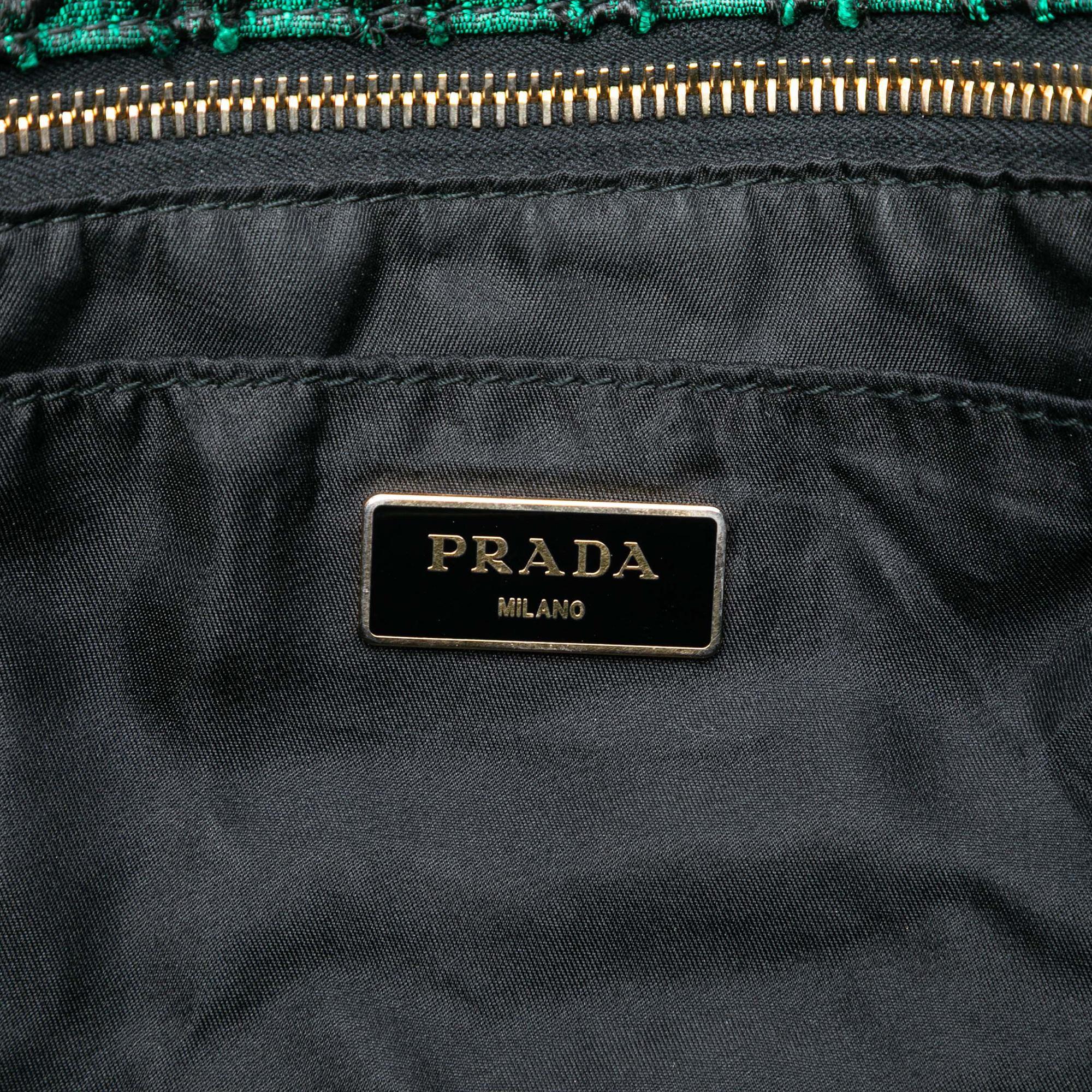 Prada Broccato Canapa Satchel