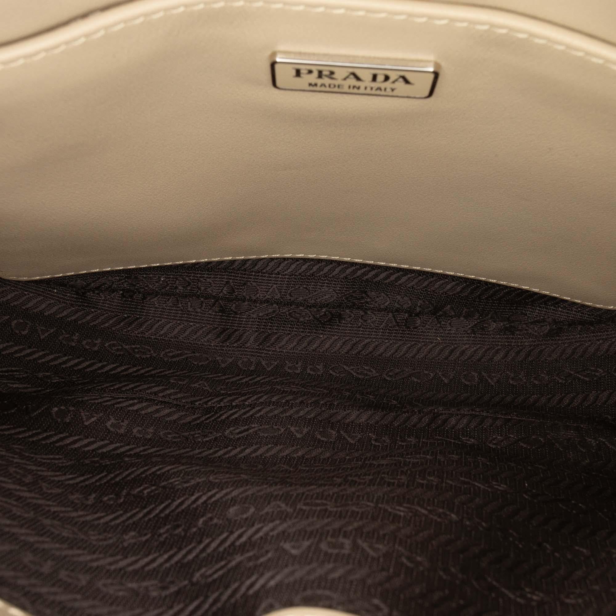 Prada Brushed Leather Cleo Shoulder Bag