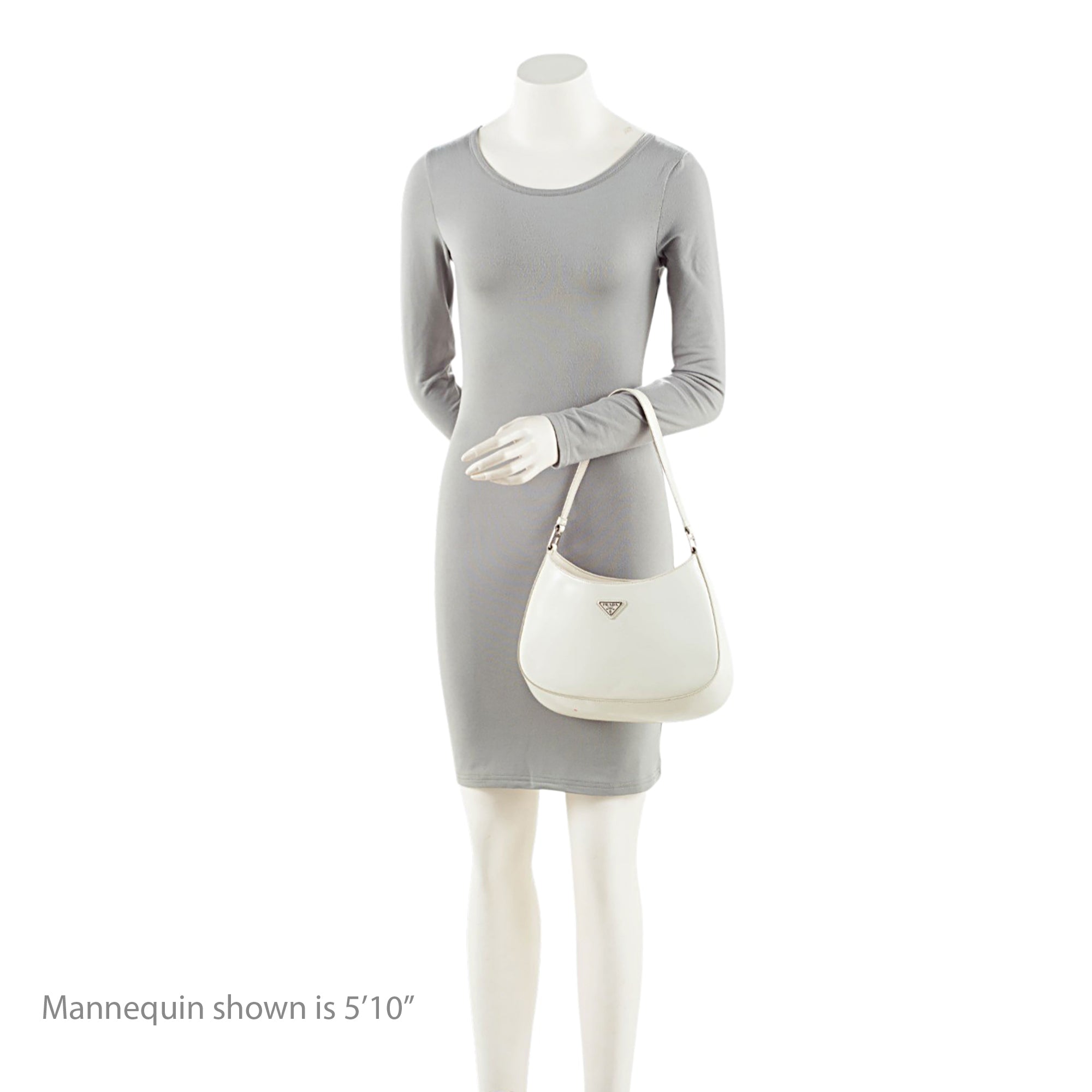Prada Brushed Leather Cleo Shoulder Bag