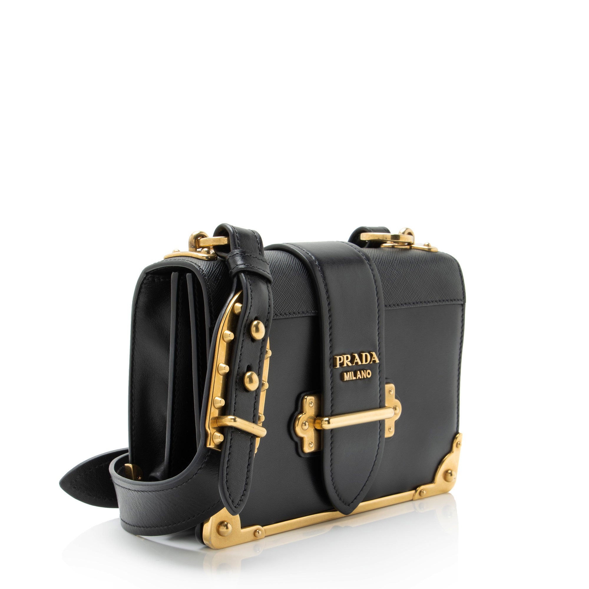 Prada Calfskin Cahier Shoulder Bag