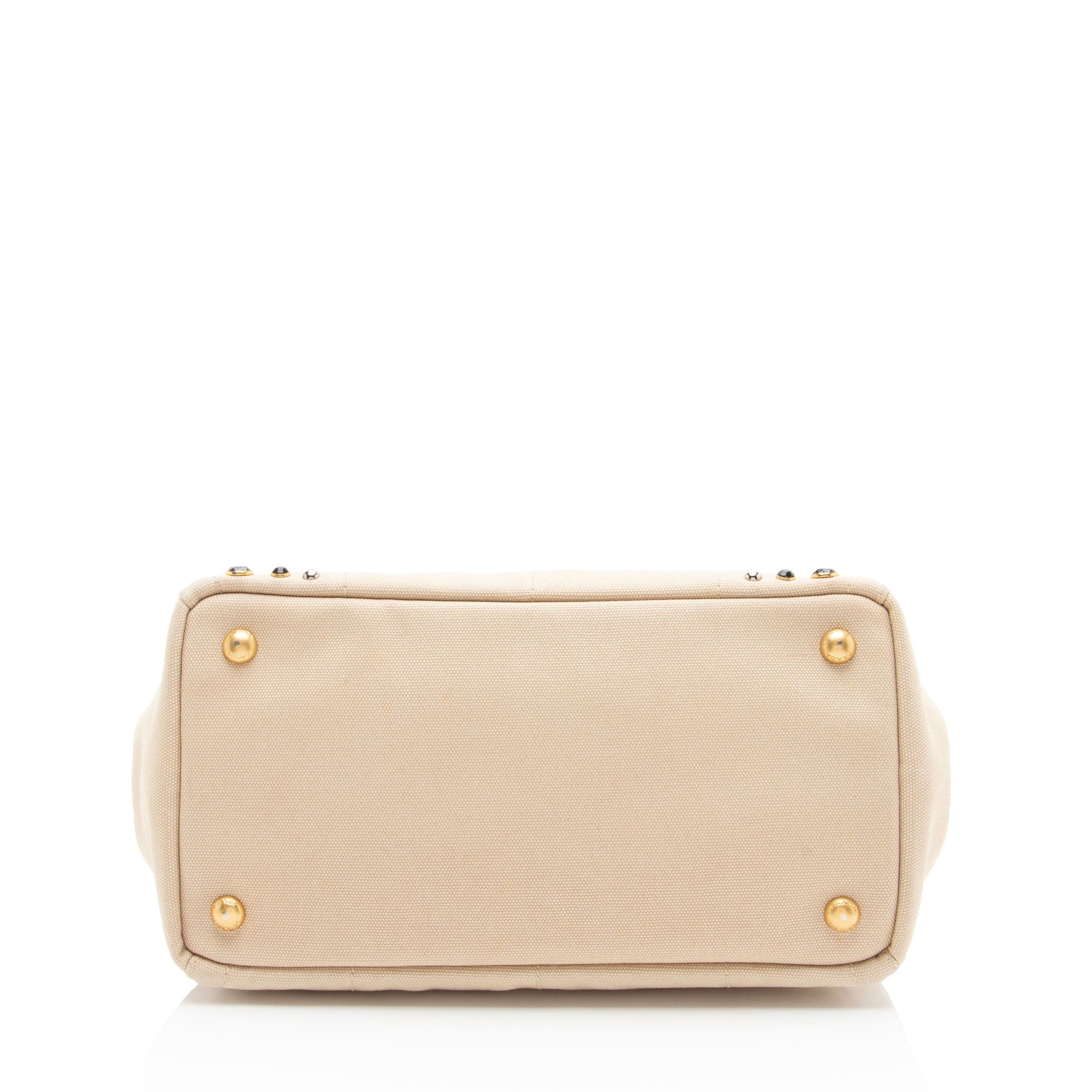 Prada Canapa Crystal Studded Tote