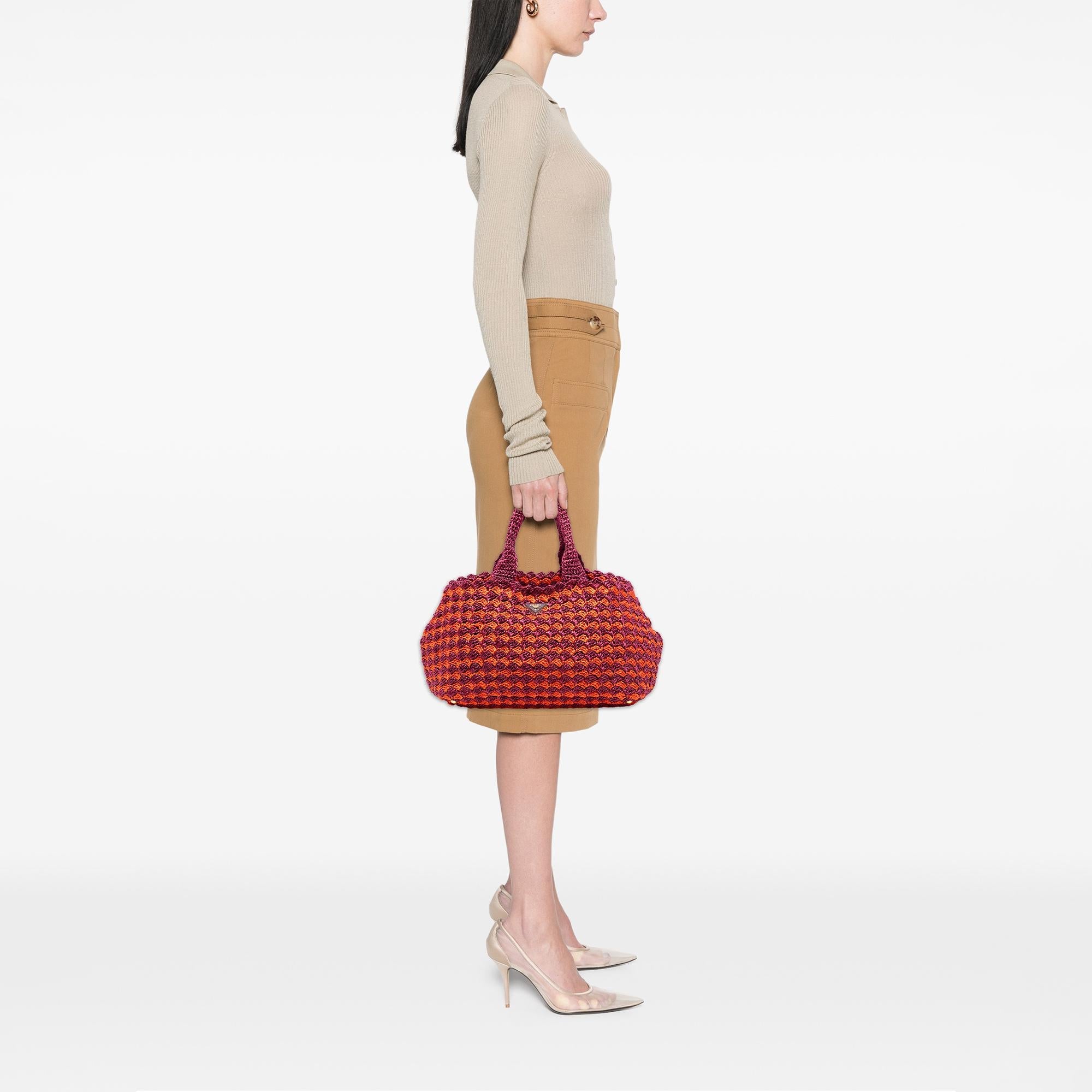 Prada Canapa Raffia Tote