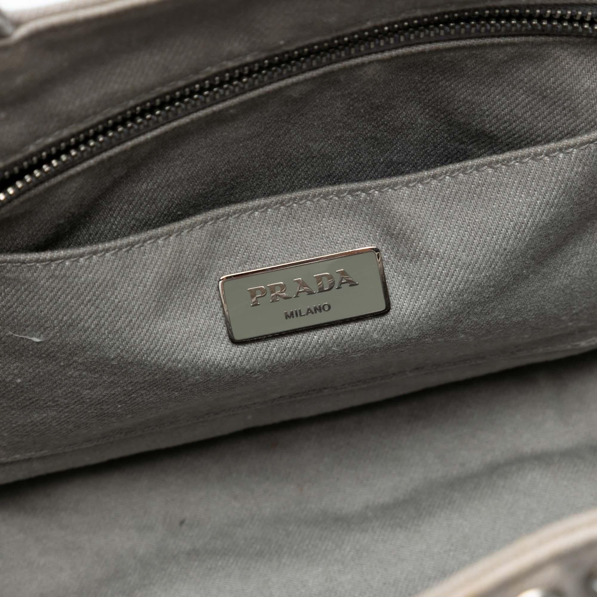 Prada Canvas Canapa Bijoux Satchel
