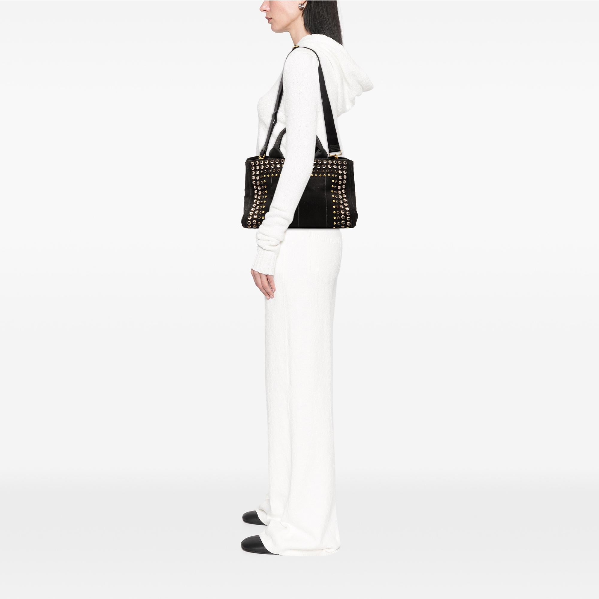Prada Canvas Canapa Bijoux Satchel