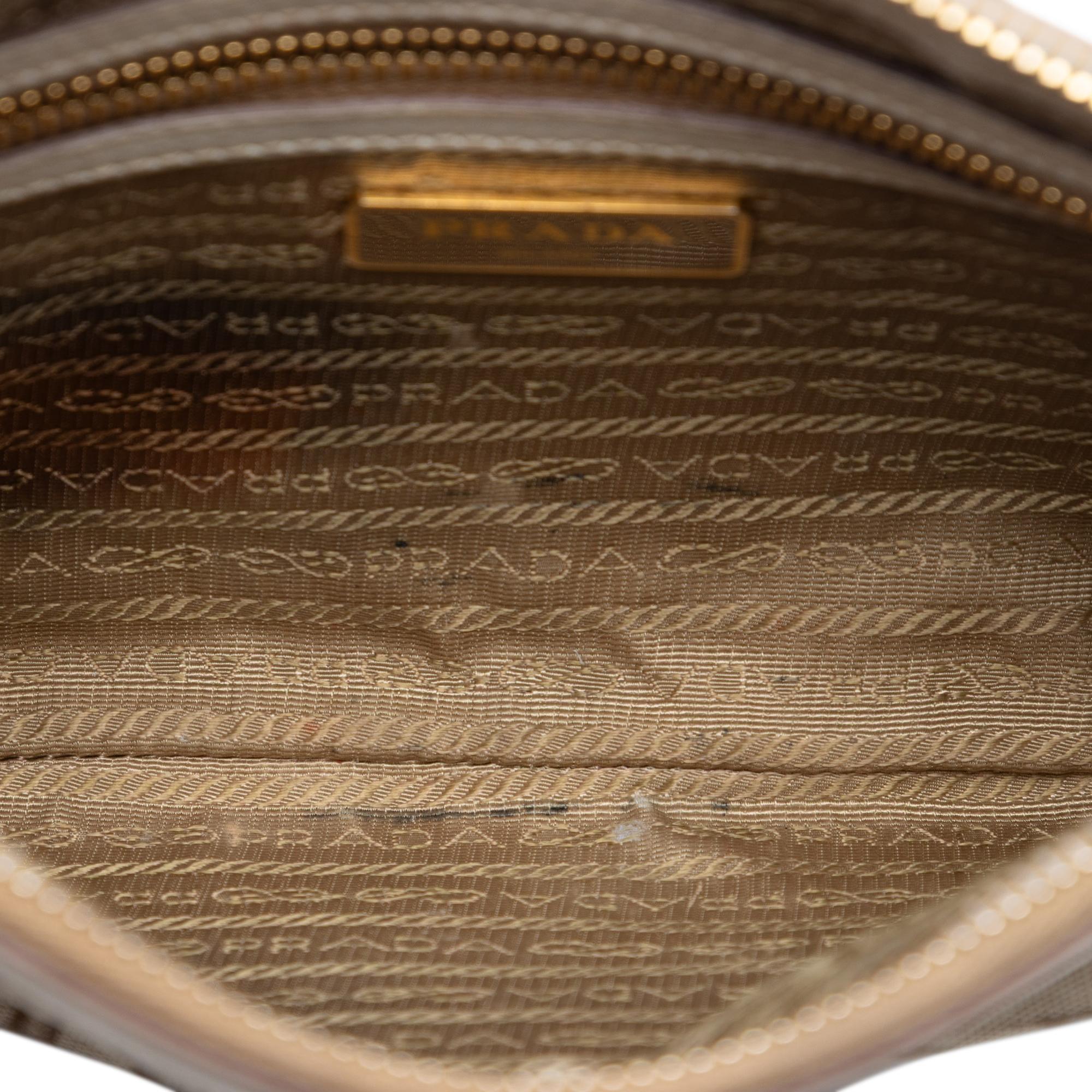 Prada Canvas Canapa Logo Bow Crossbody