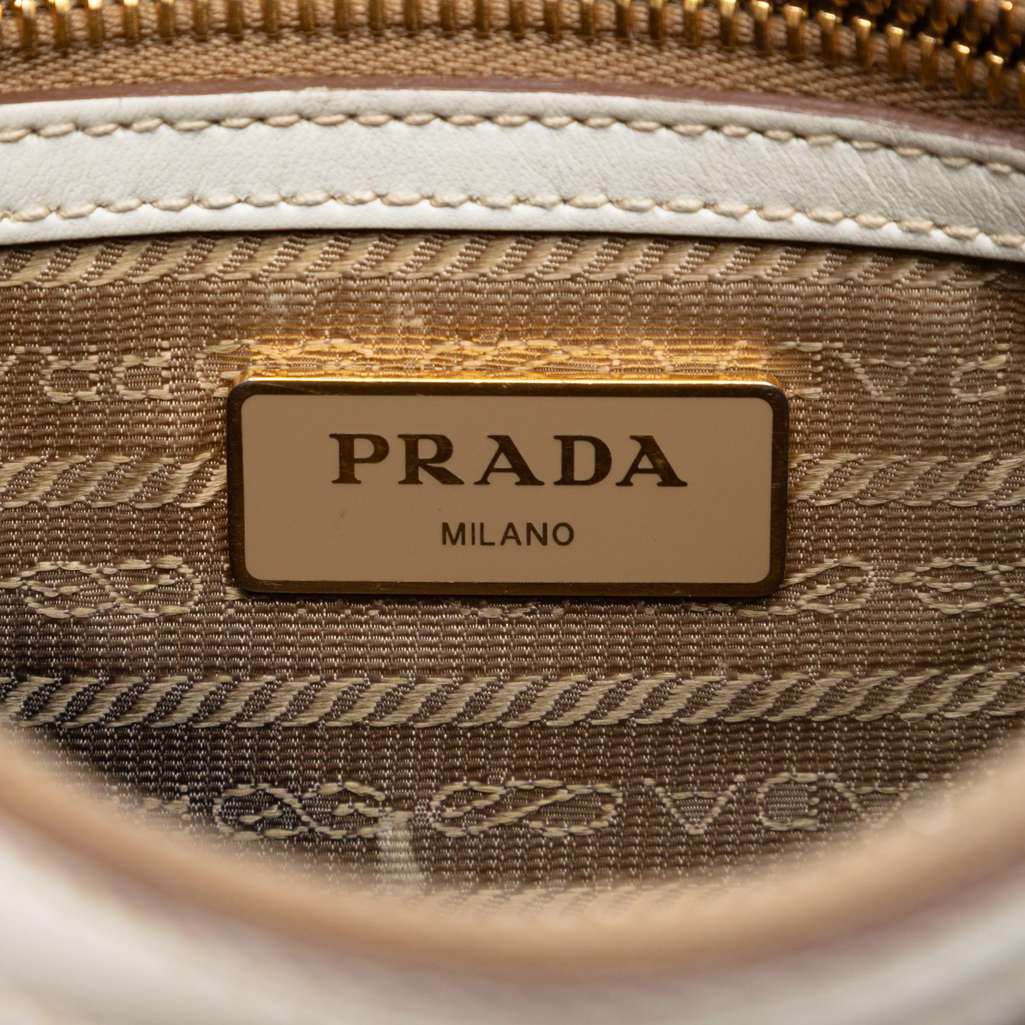 Prada Canvas Canapa Logo Bow Crossbody