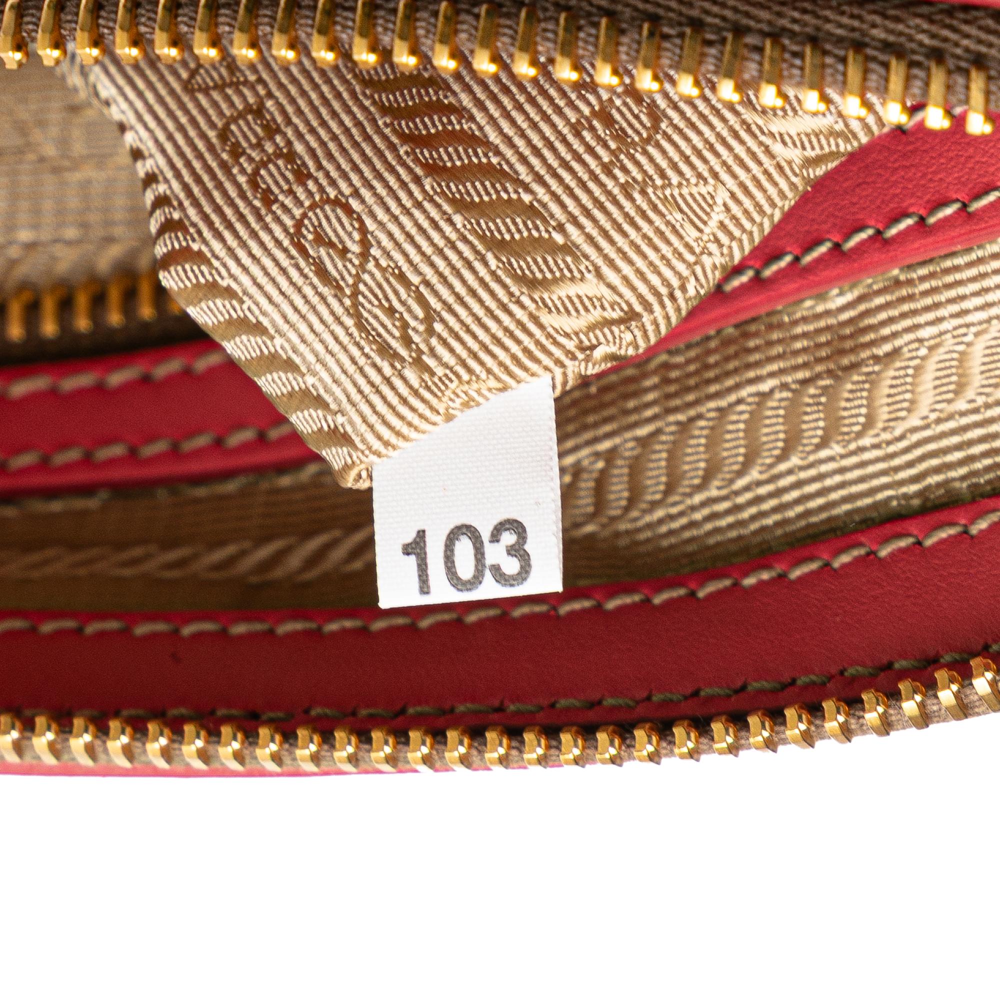 Prada Canvas Canapa Logo Bow Crossbody
