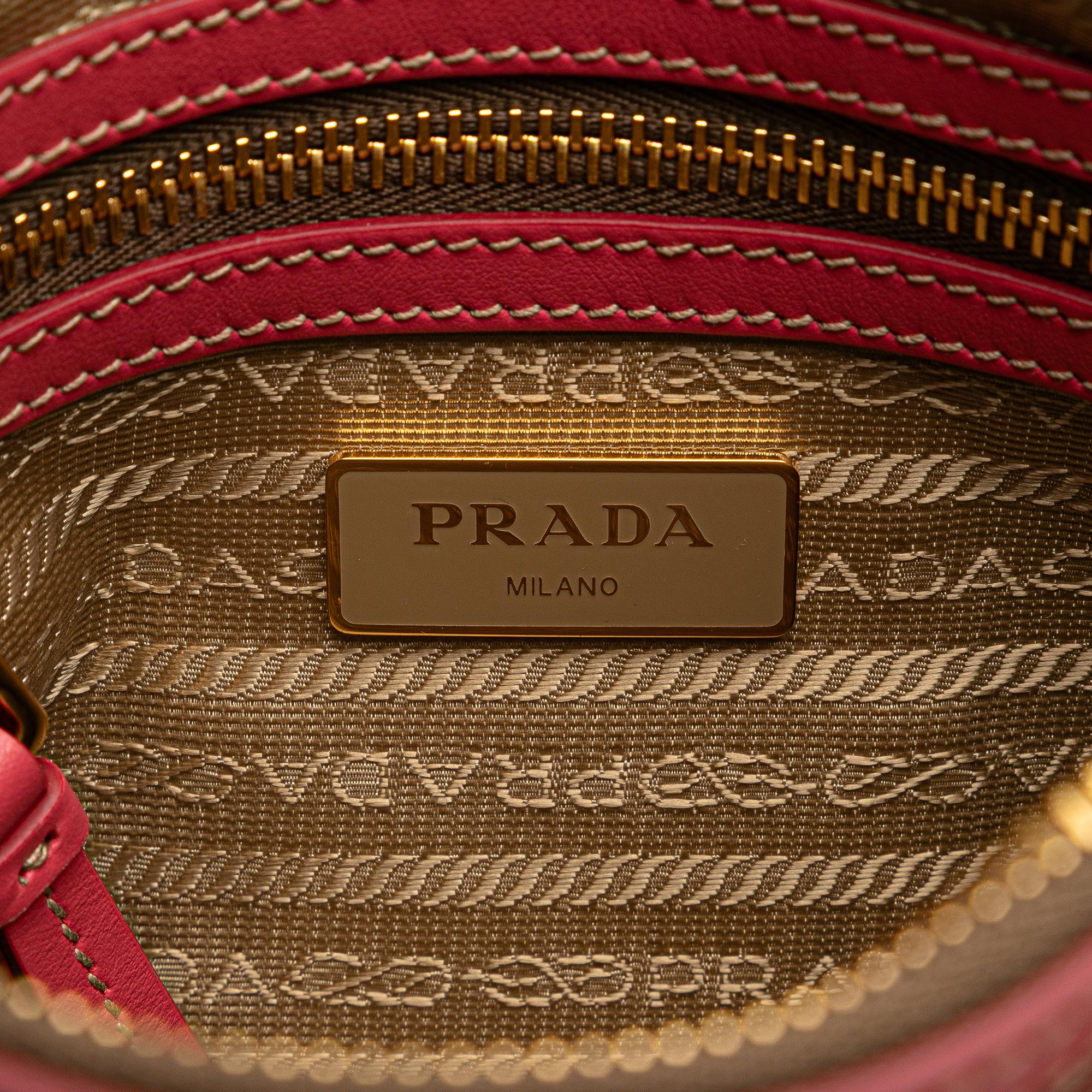 Prada Canvas Canapa Logo Bow Crossbody