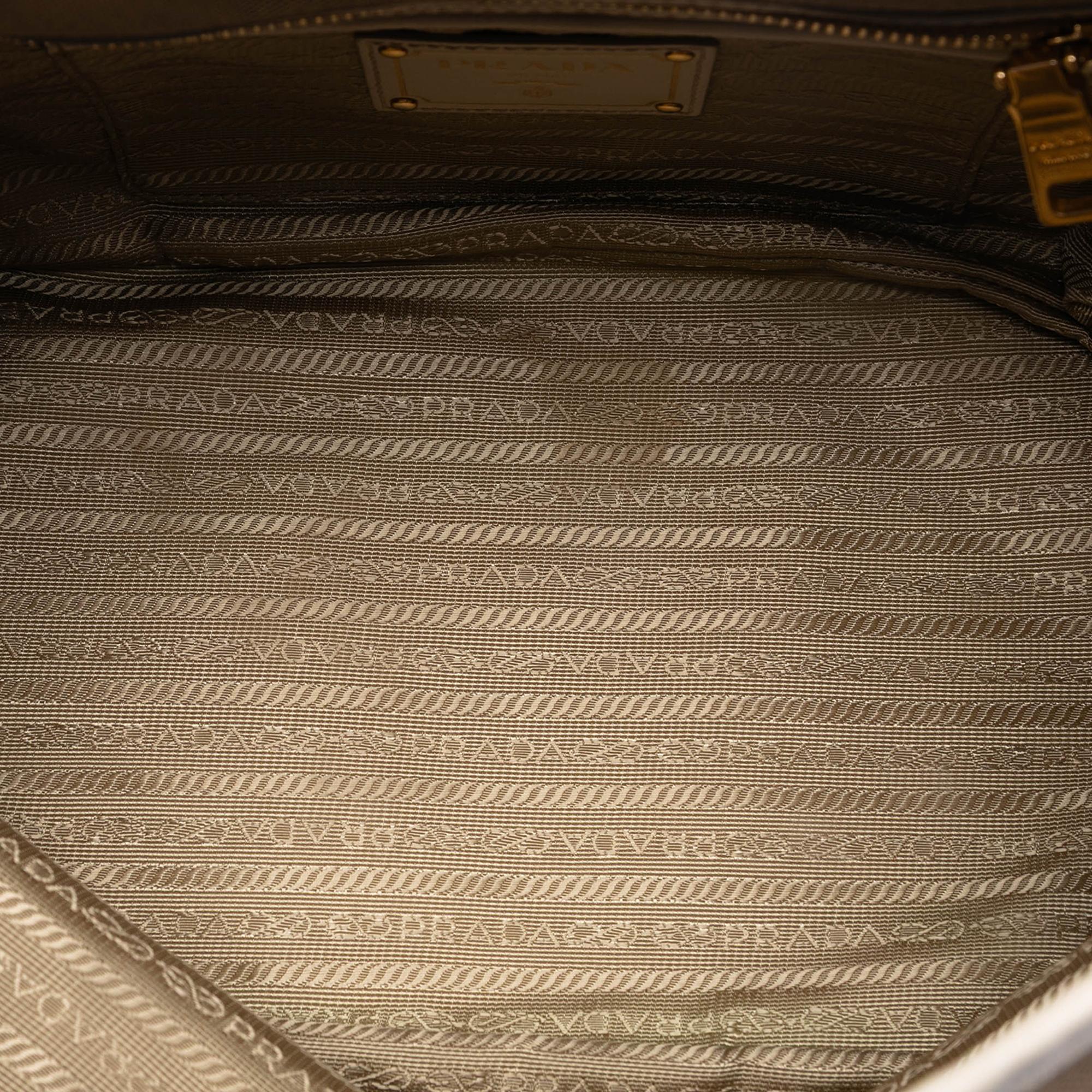 Prada Canvas Canapa Logo Bow Satchel