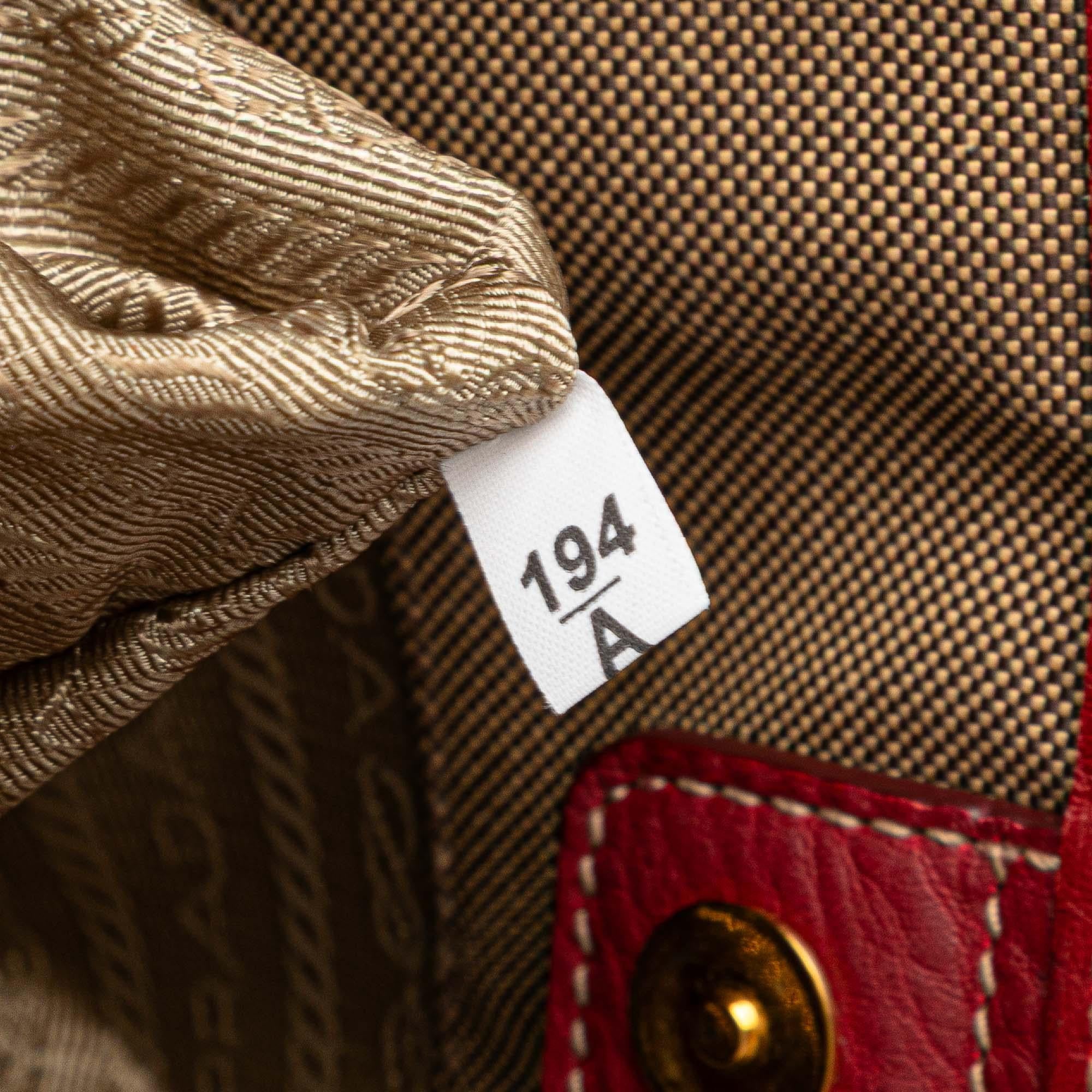 Prada Canvas Canapa Logo Bow Satchel