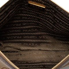 Prada Canvas Canapa Logo Bow Shoulder Bag