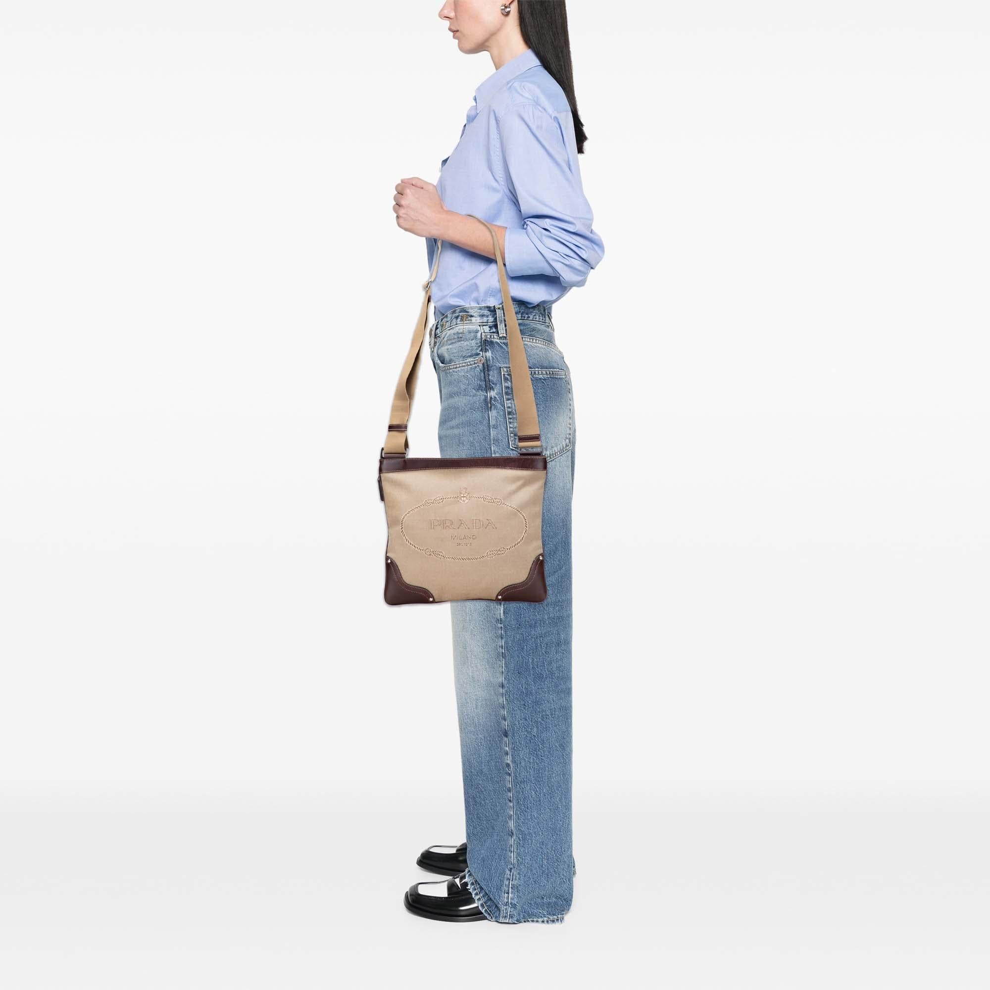 Prada Canvas Canapa Logo Crossbody
