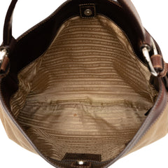 Prada Canvas Canapa Logo Hobo