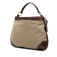 Prada Canvas Canapa Logo Hobo
