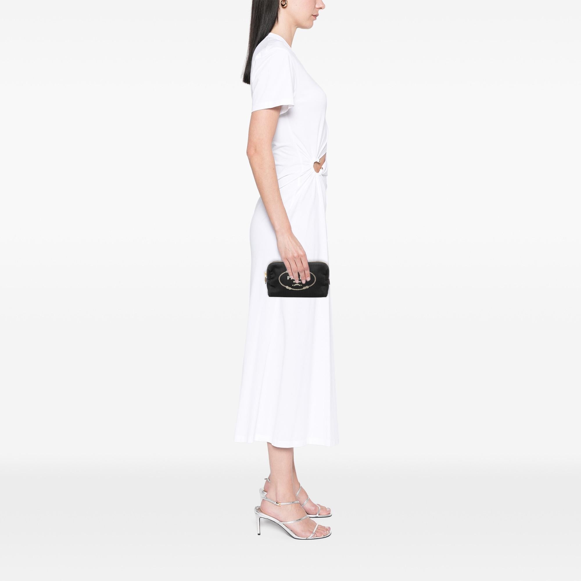 Prada Canvas Canapa Logo Pouch