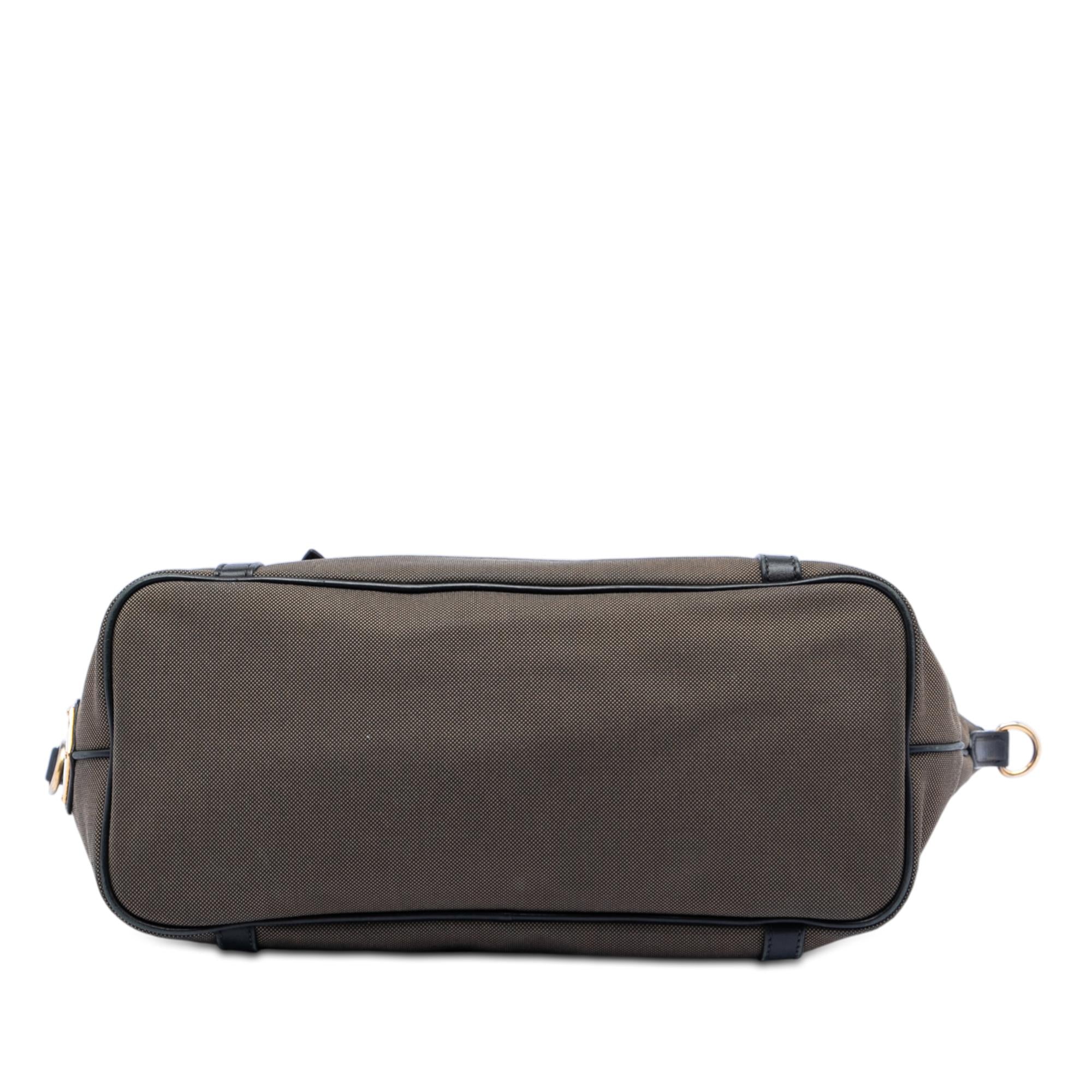Prada Canvas Canapa Logo Satchel