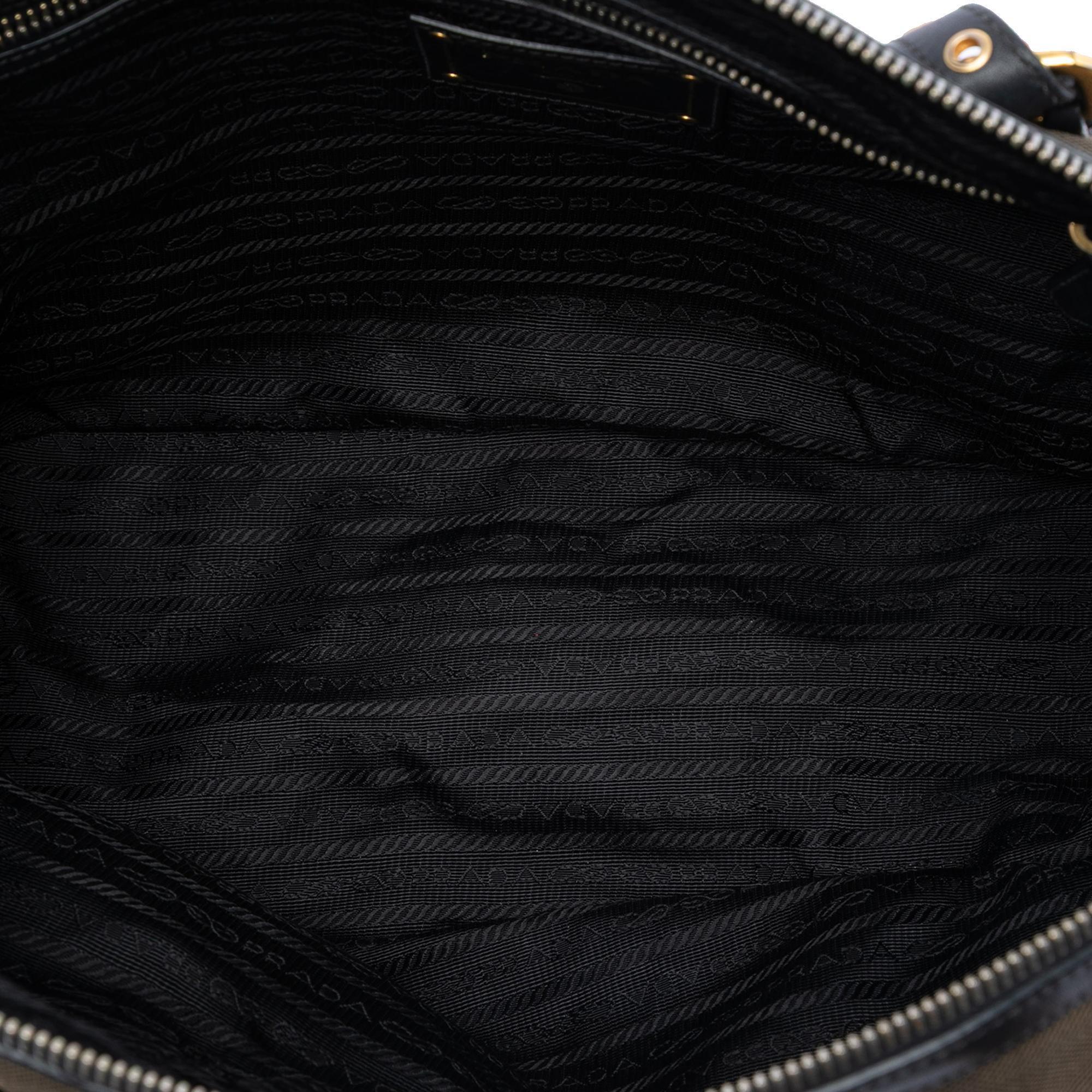Prada Canvas Canapa Logo Satchel