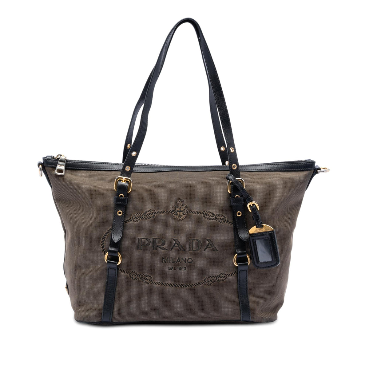 Prada Canvas Canapa Logo Satchel