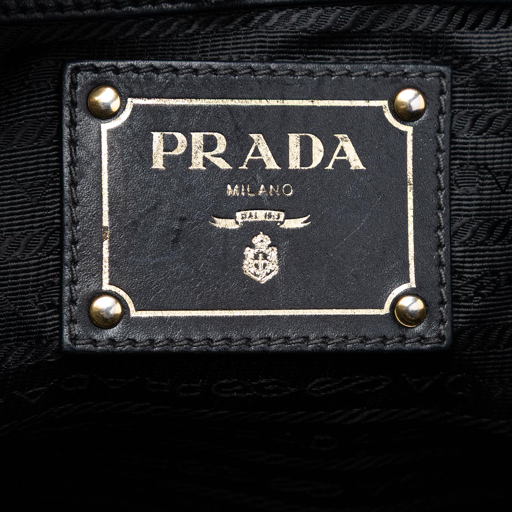 Prada Canvas Canapa Logo Satchel