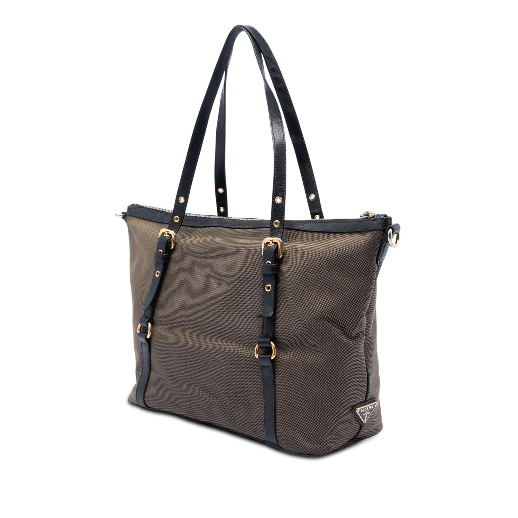 Prada Canvas Canapa Logo Satchel