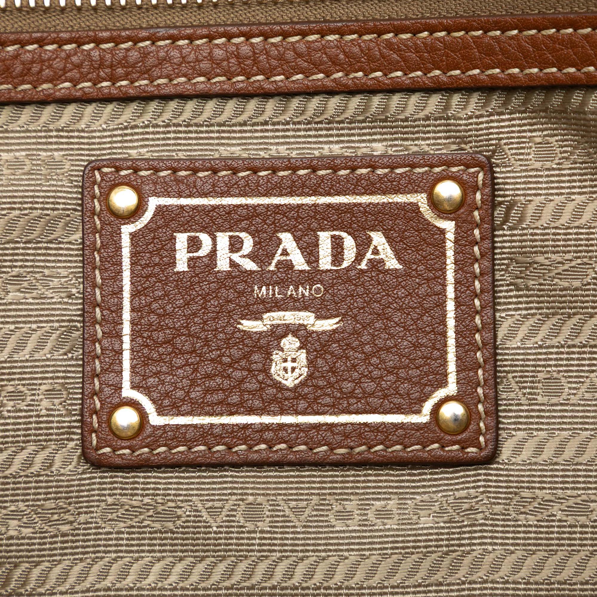 Prada Canvas Canapa Logo Satchel