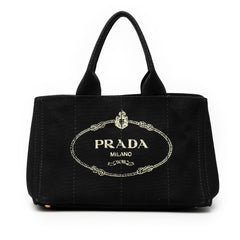 Prada Canvas Canapa Logo Satchel