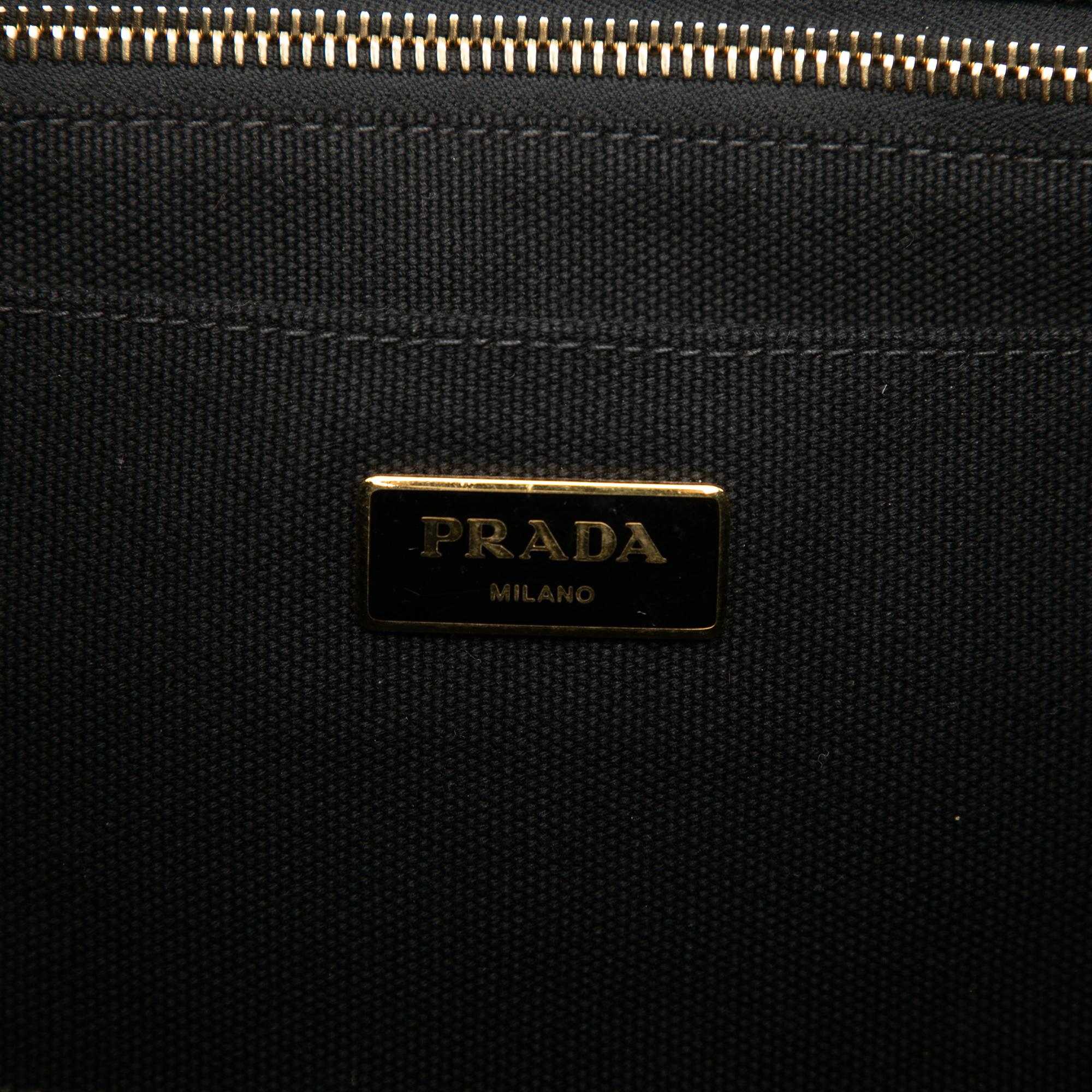 Prada Canvas Canapa Logo Satchel