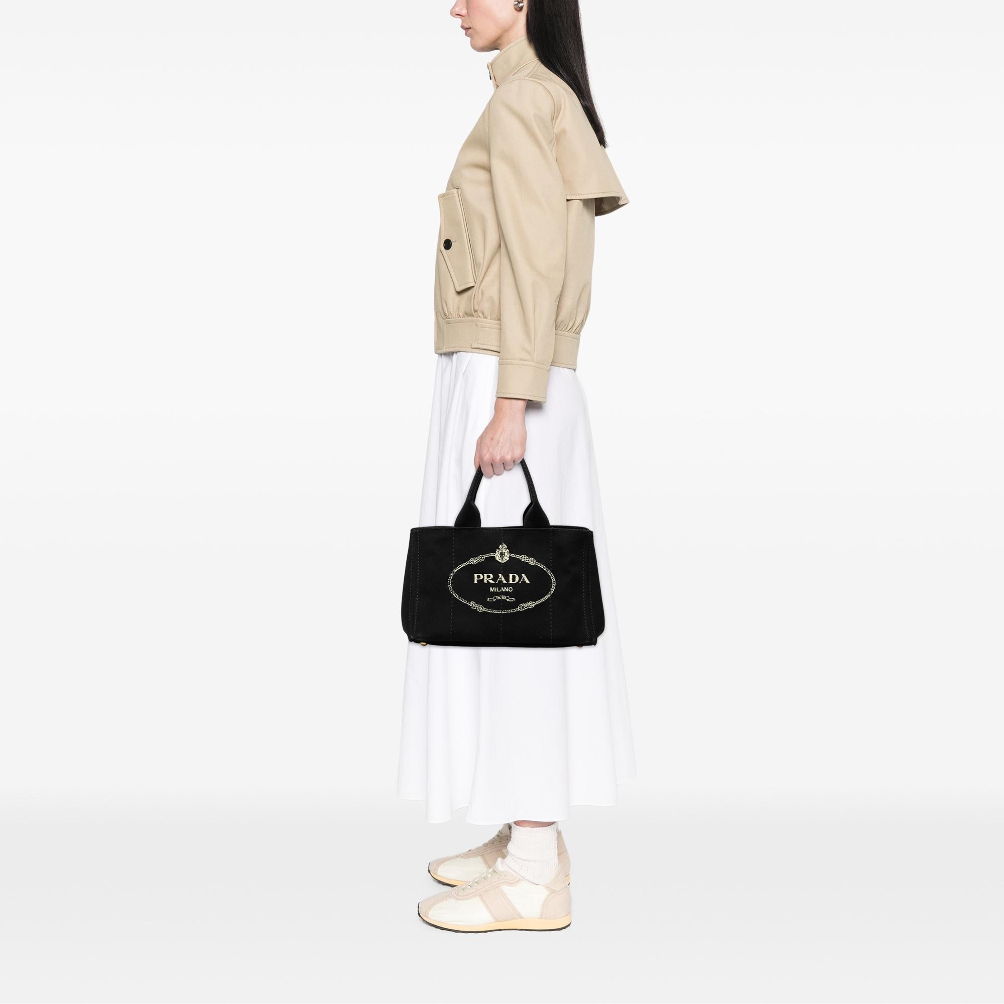 Prada Canvas Canapa Logo Satchel