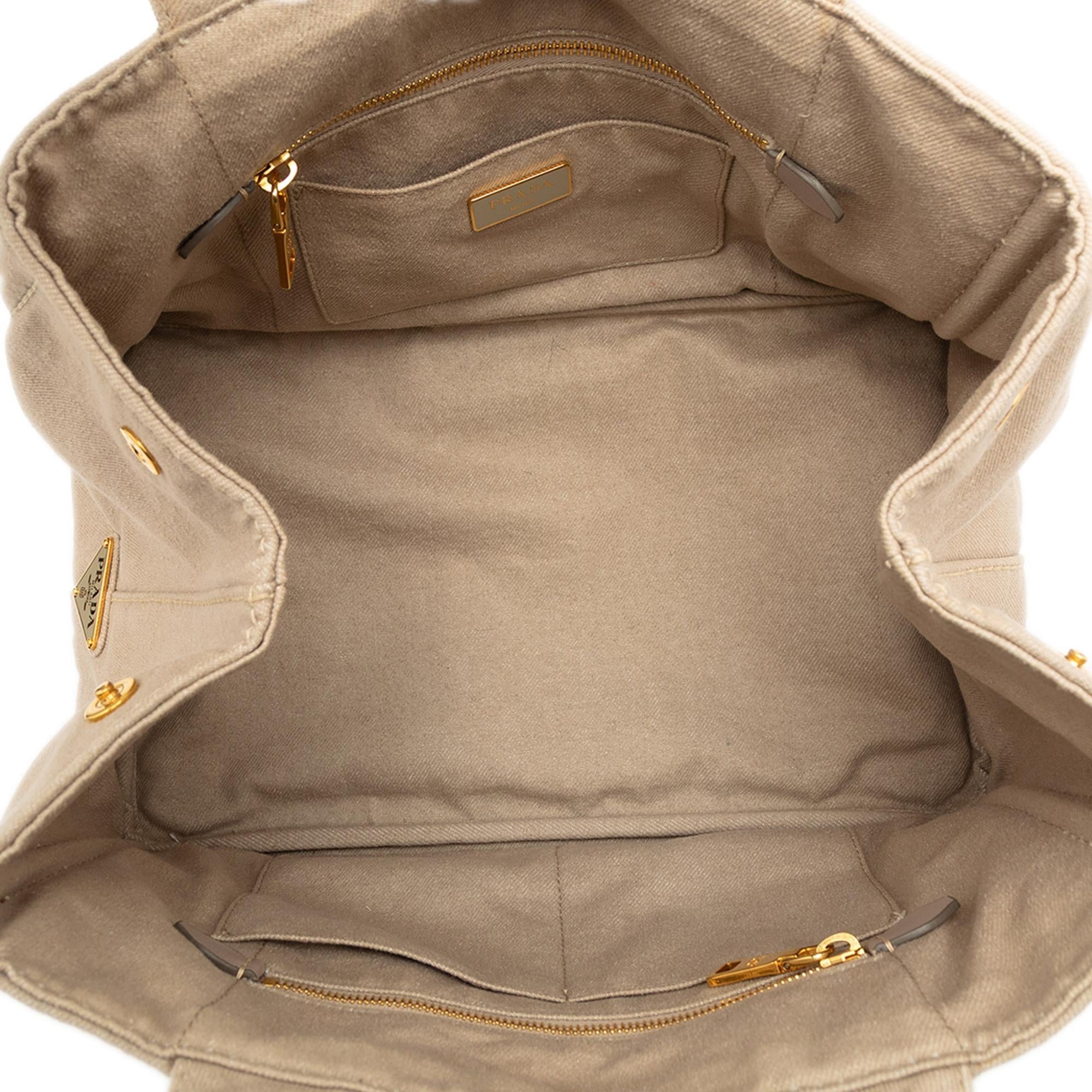 Prada Canvas Canapa Logo Satchel