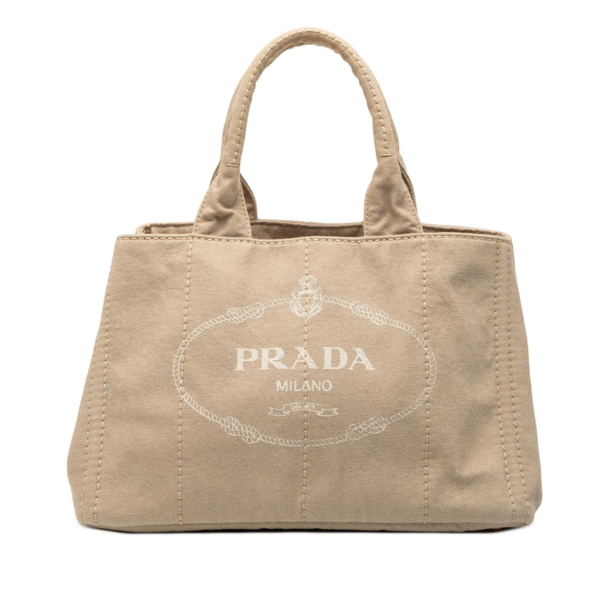 Prada Canvas Canapa Logo Satchel