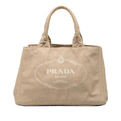 Prada Canvas Canapa Logo Satchel