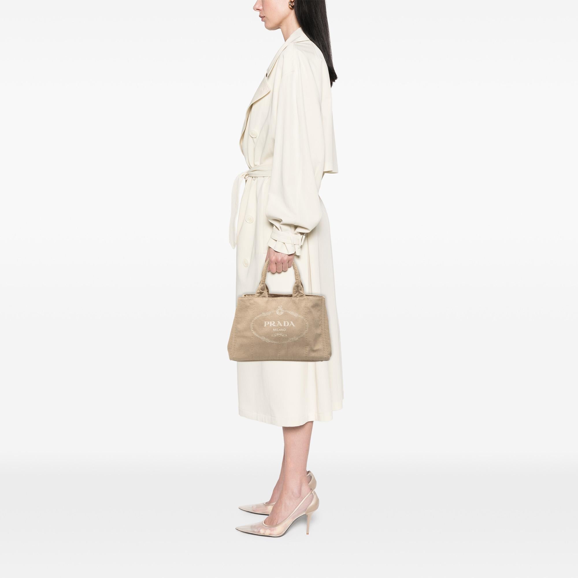 Prada Canvas Canapa Logo Satchel