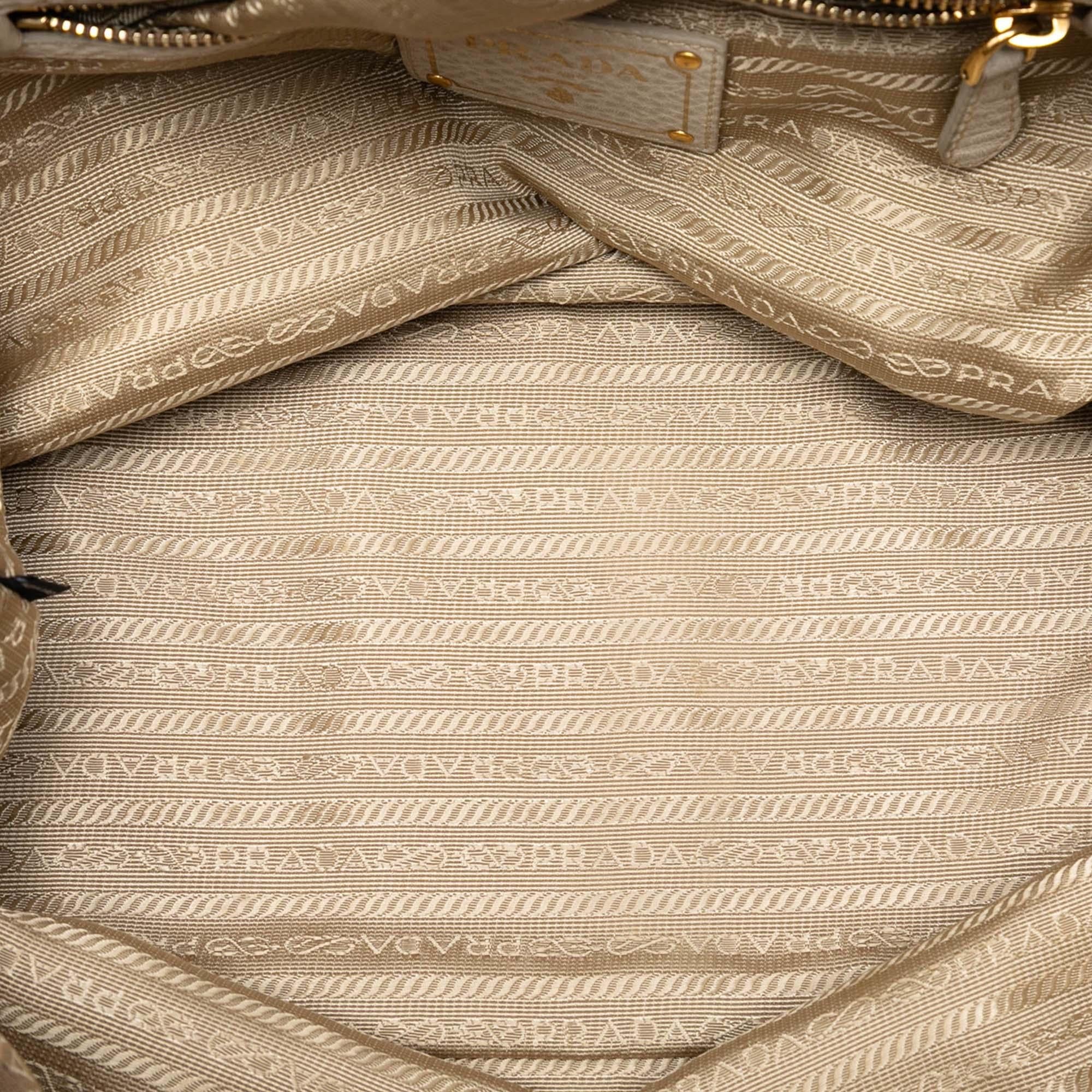 Prada Canvas Canapa Logo Satchel