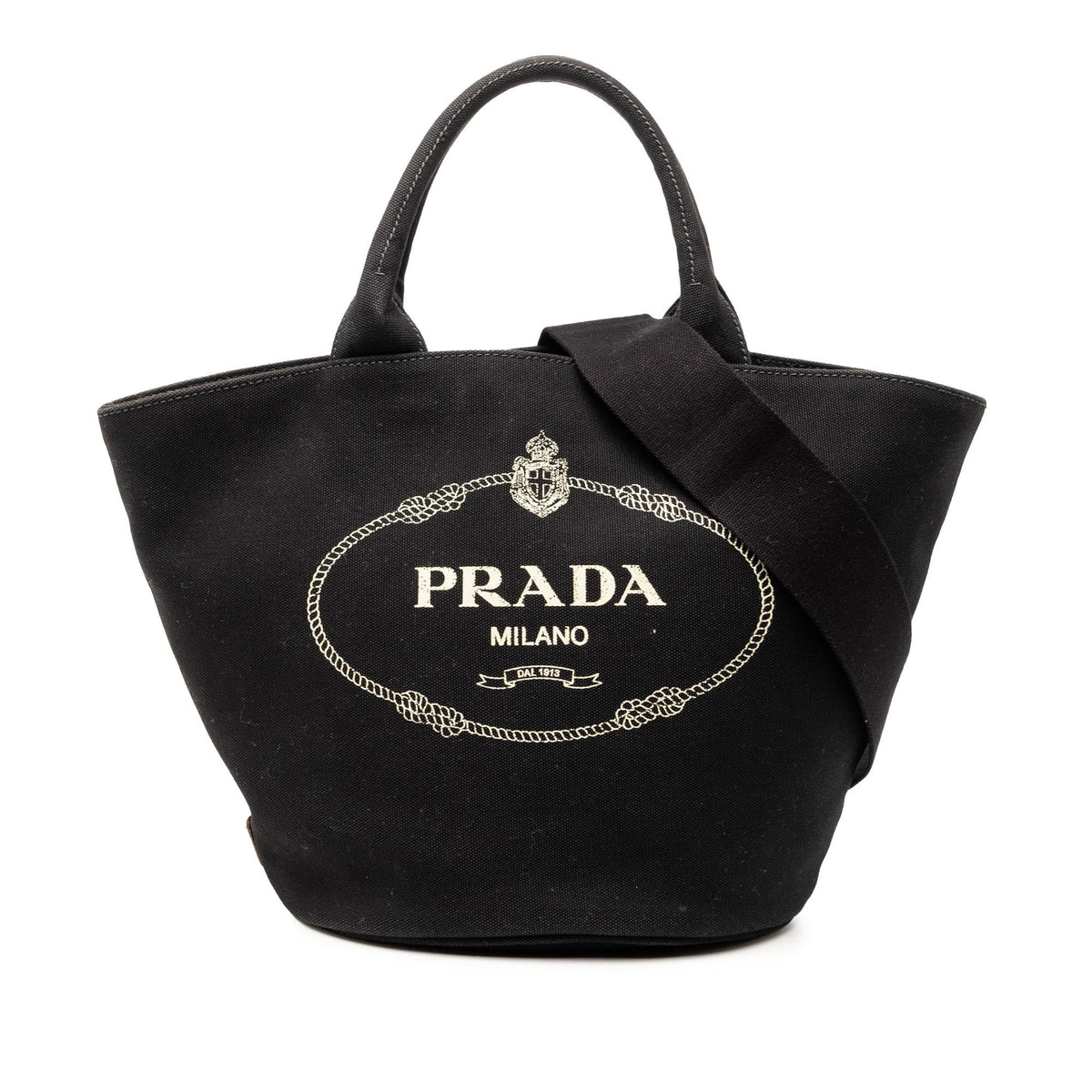 Prada Canvas Canapa Logo Satchel