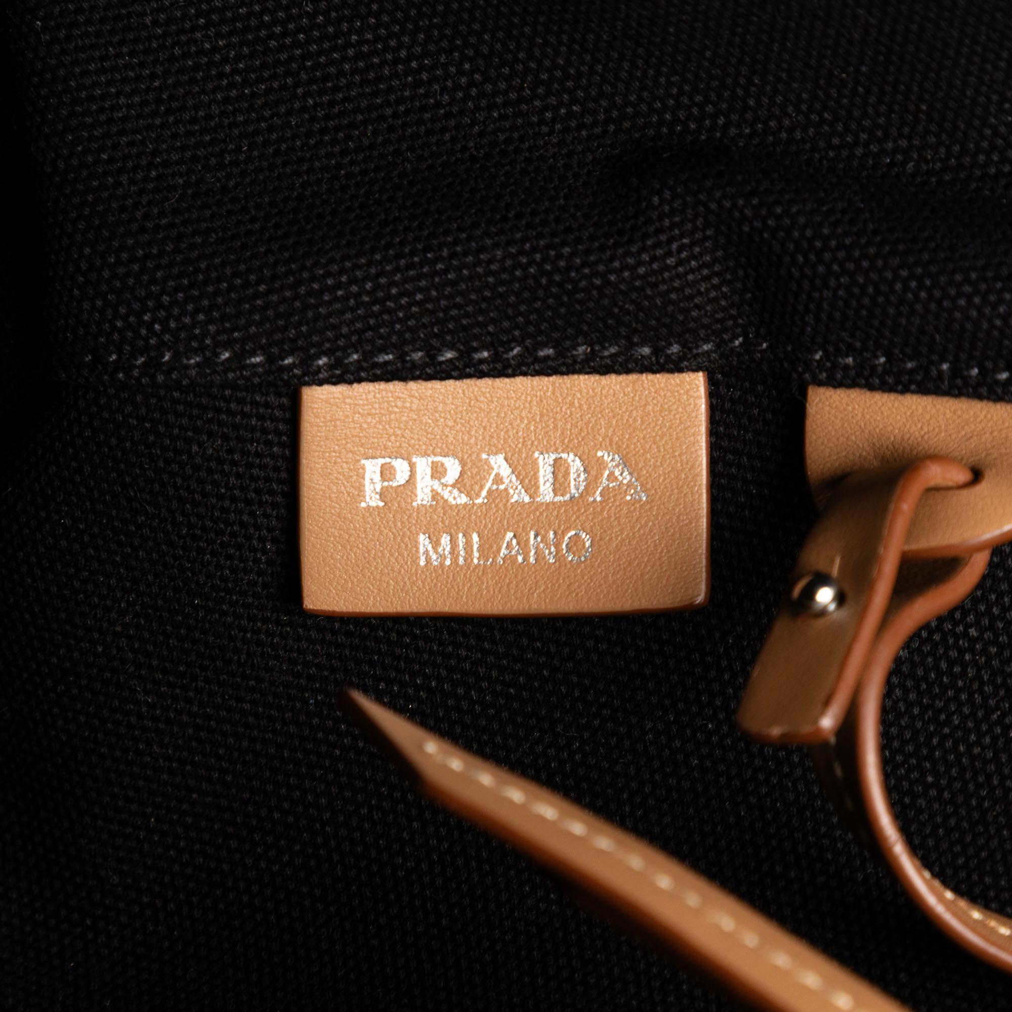 Prada Canvas Canapa Logo Satchel