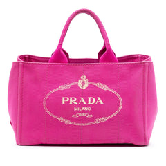 Prada Canvas Canapa Logo Satchel