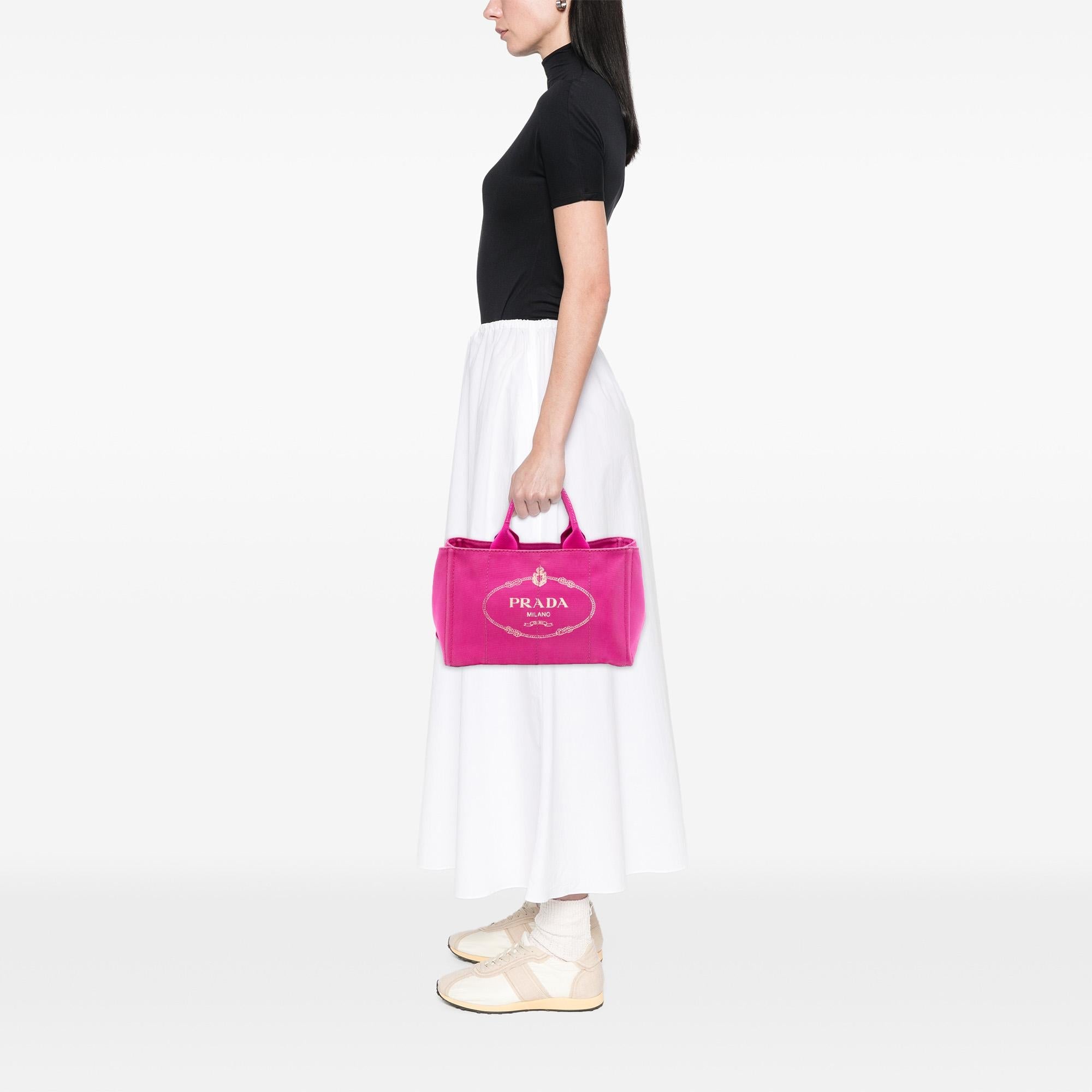 Prada Canvas Canapa Logo Satchel