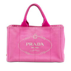 Prada Canvas Canapa Logo Satchel