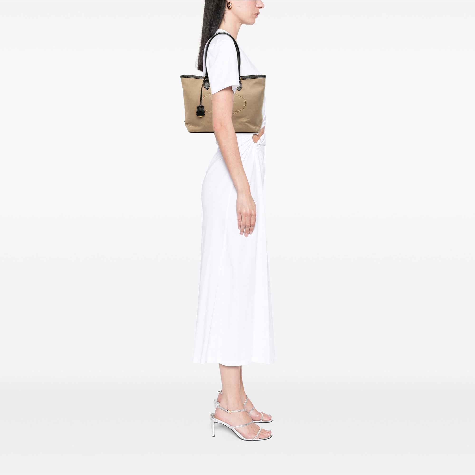 Prada Canvas Canapa Logo Tote