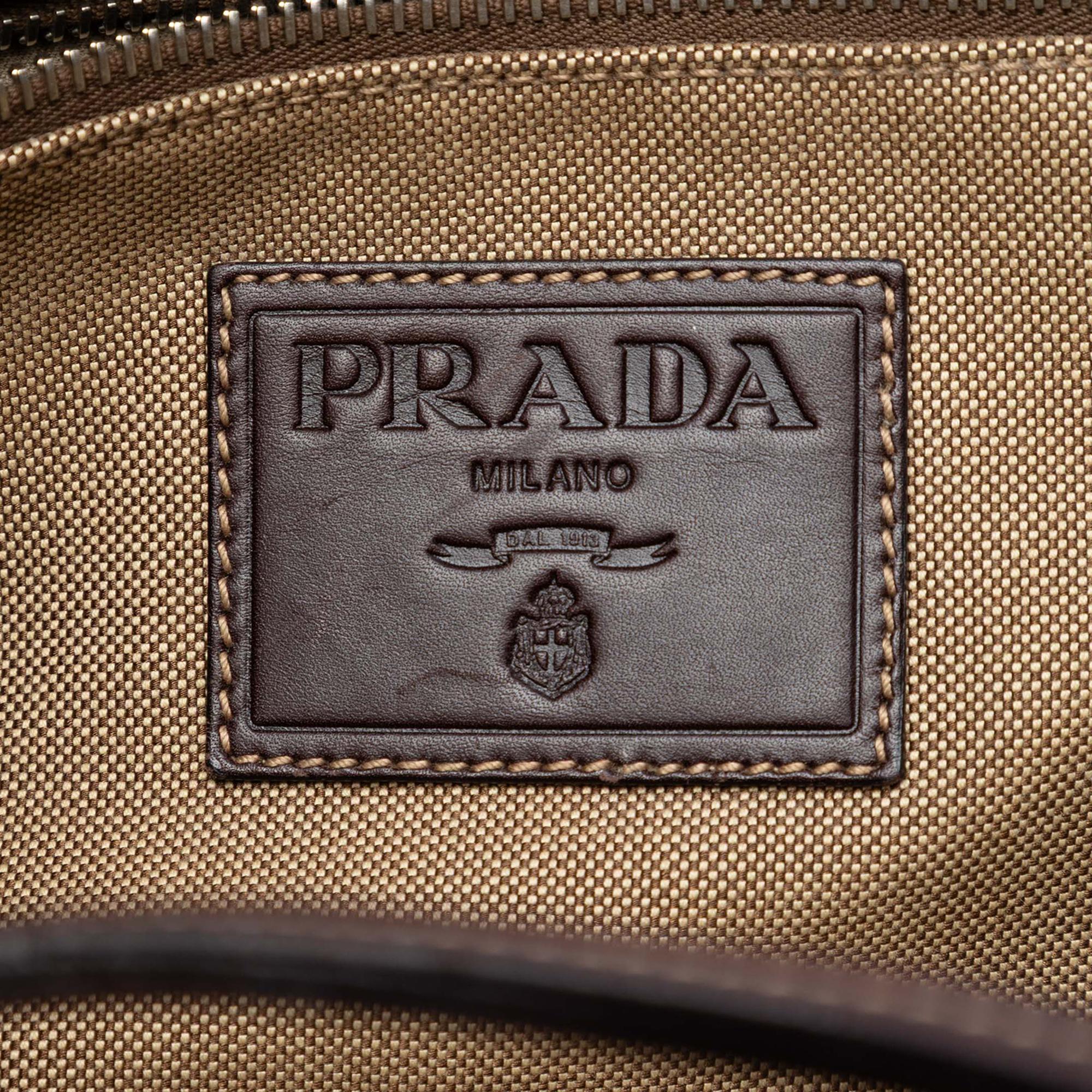 Prada Canvas Canapa Logo Tote