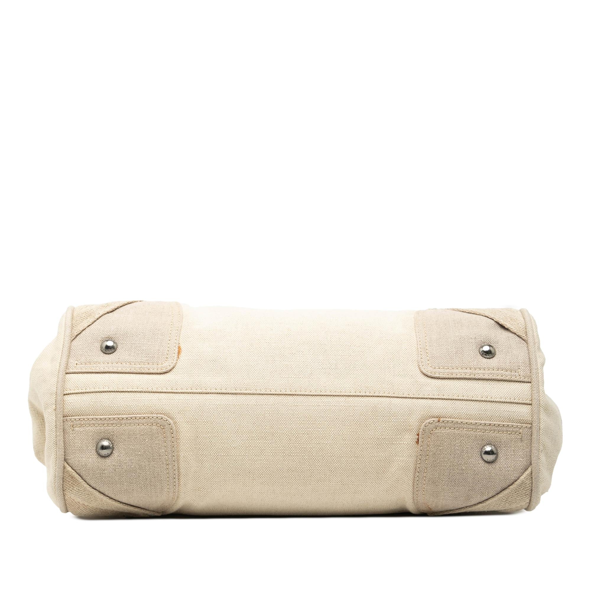 Prada Canvas Canapa Mistolino Frame Satchel