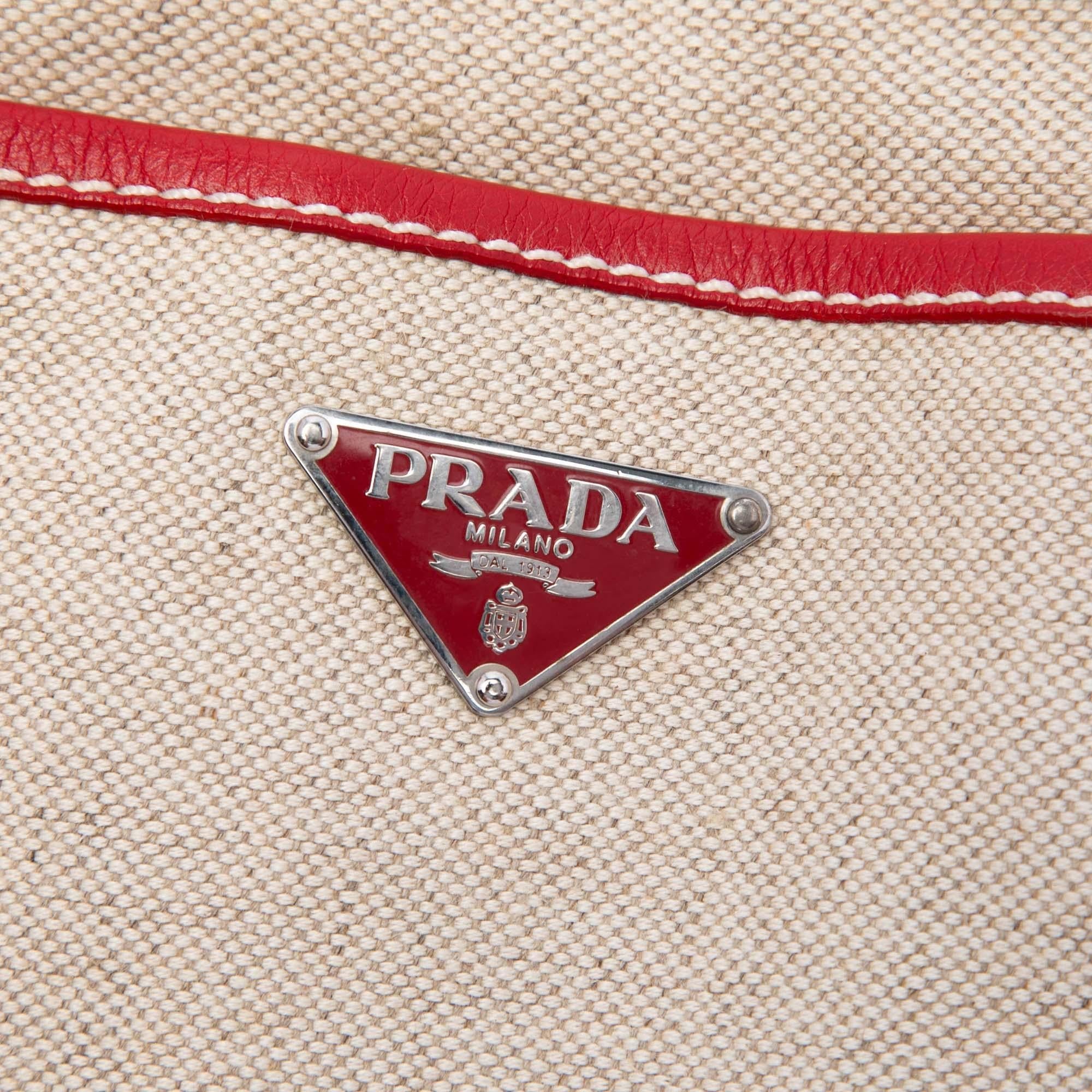 Prada Canvas Canapa Mistolino Shopping Tote