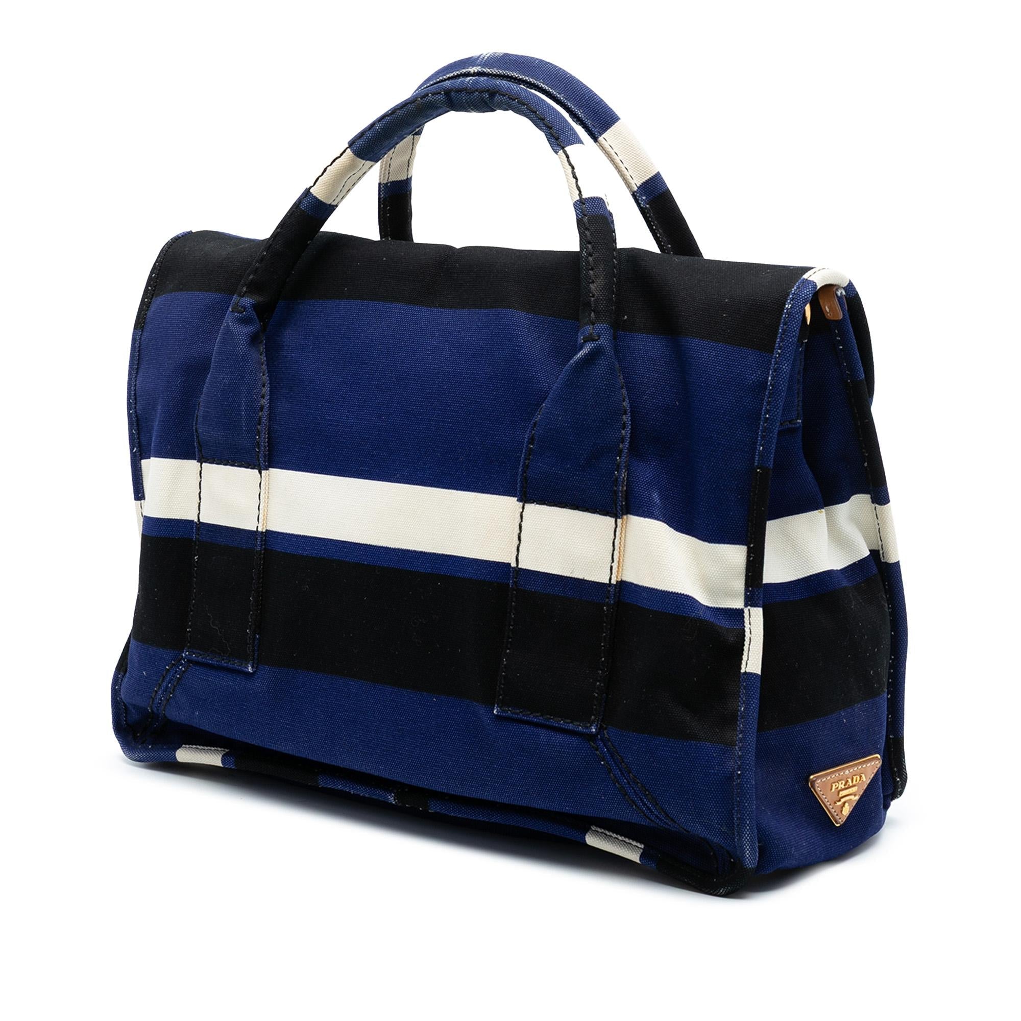 Prada Canvas Canapa Pattina Satchel